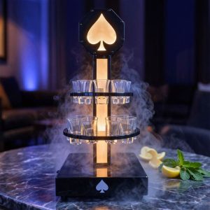 Spade LED 2-Tier Shot Glass Rack