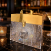 Gold Top Holographic Wine Carry Box