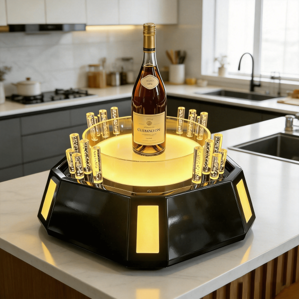1-3.png Octagonal LED Wine & Shot Glass Tray