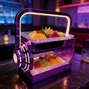 Mirror Metal Double-Tier Fruit Rack
