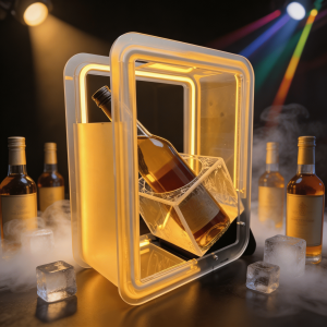 Square Frame LED Tilt Wine Ice Bucket